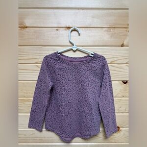 Cat & Jack Lavender Leopard Long Sleeve Tee
